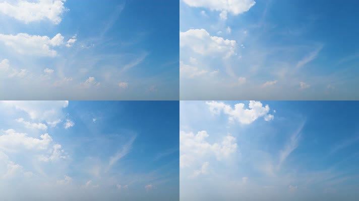 天空蓝天白云延时摄影4