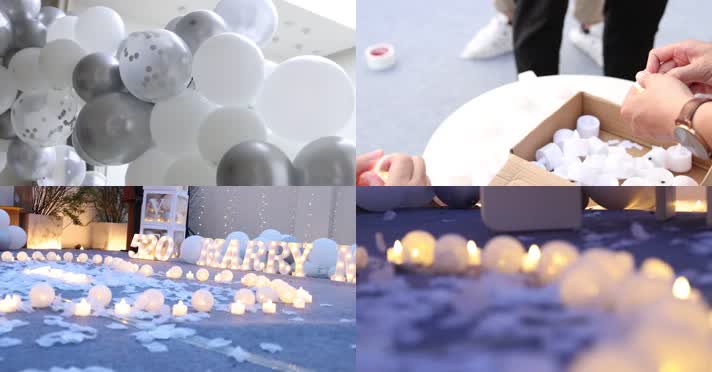 求婚 表白 钻戒 爱情浪漫布置