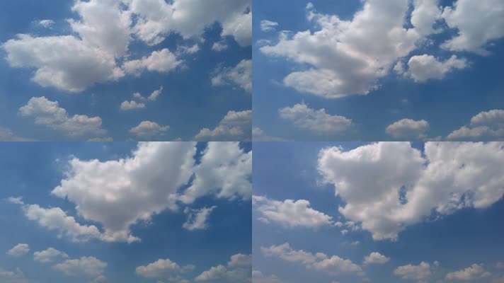 蓝天白云风景延时摄影