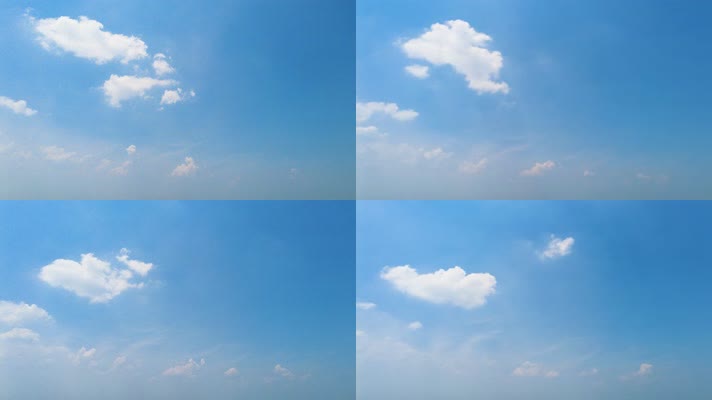 天空蓝天白云延时摄影
