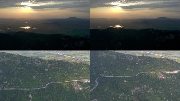 山路 日落 傍晚 黄昏 山 夕阳 夕阳西下 日落山头