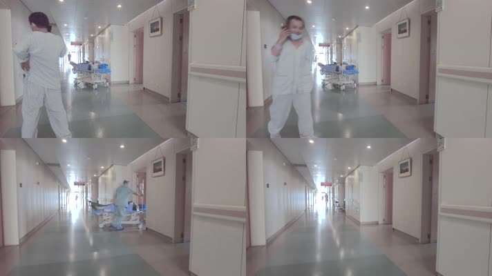 住院部医院走廊病人人流