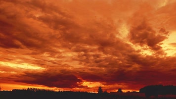 4K延时晚霞火烧云