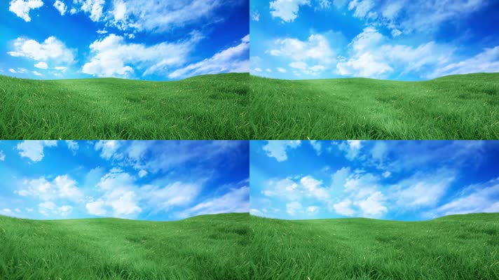 草原蓝天光线