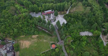 4k贵定革命烈士陵园革命墓碑航拍延时