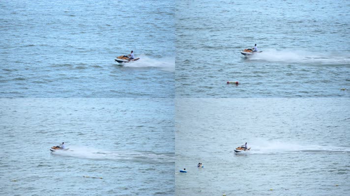 4K海上的摩托艇