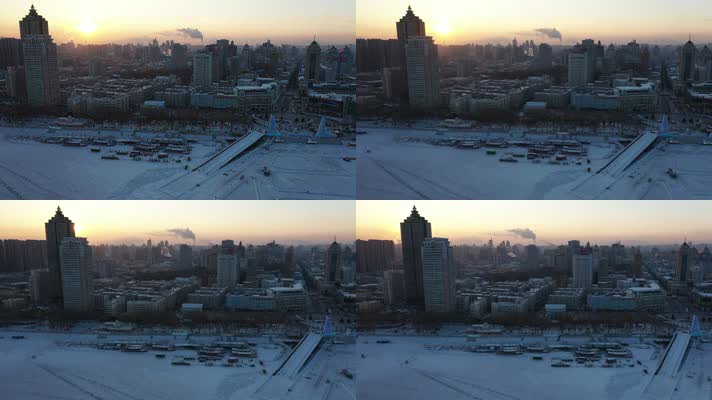 哈尔滨市区雪景1080-002