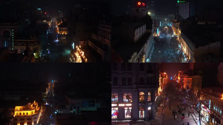 哈尔滨中央大街雪中夜景-3