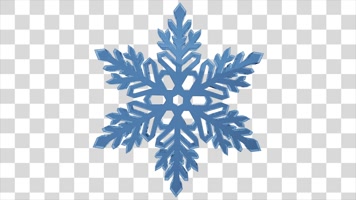 4K-3D雪花旋转-alpha通道