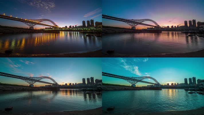 8K大气城市日落日出夜景延时摄影