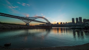 8K大气城市日落日出夜景延时摄影