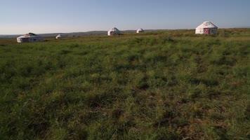 航拍内蒙古草原敖包羊群 航拍内蒙古草原敖包羊群