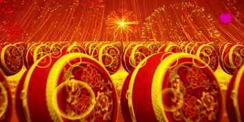 LED高清扇子舞蹈背景视频盛世欢歌音乐