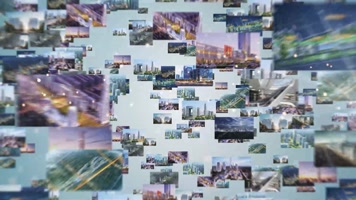 简洁科技图片汇聚爱心