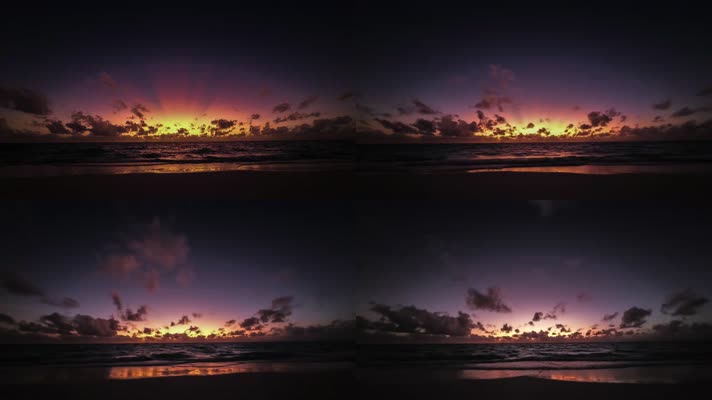 【4K】夕阳沙滩