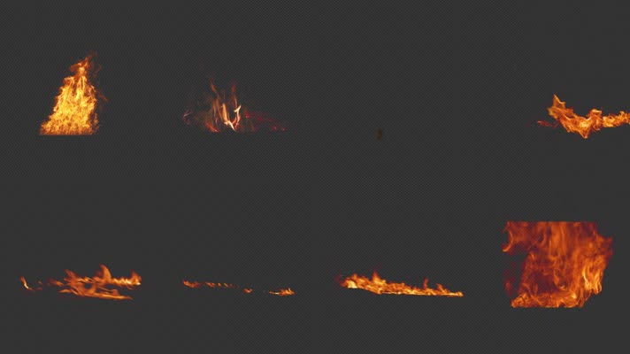 火堆篝火火焰燃烧25组【带通道】