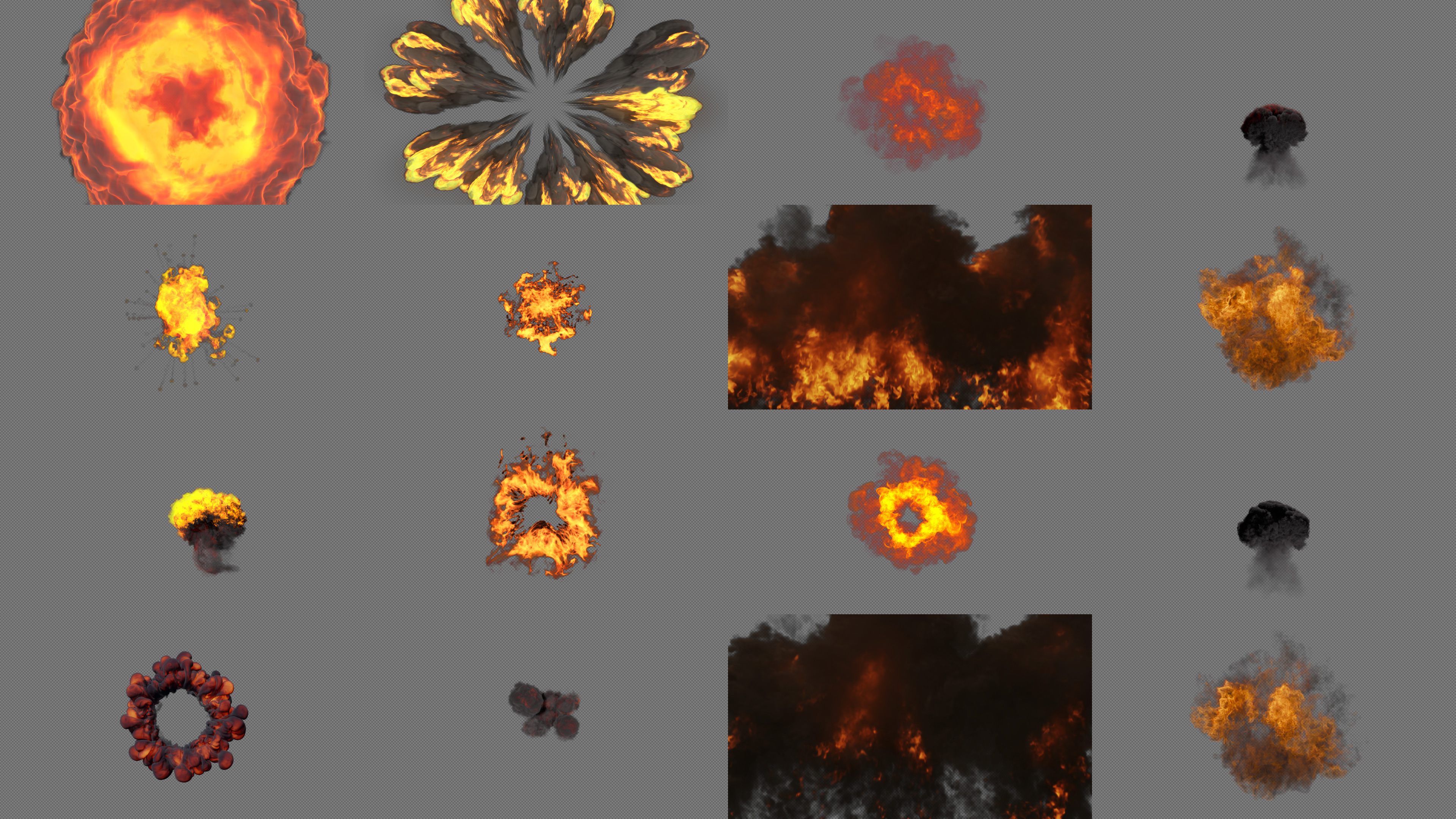 火焰爆炸燃烧13组【带通道】