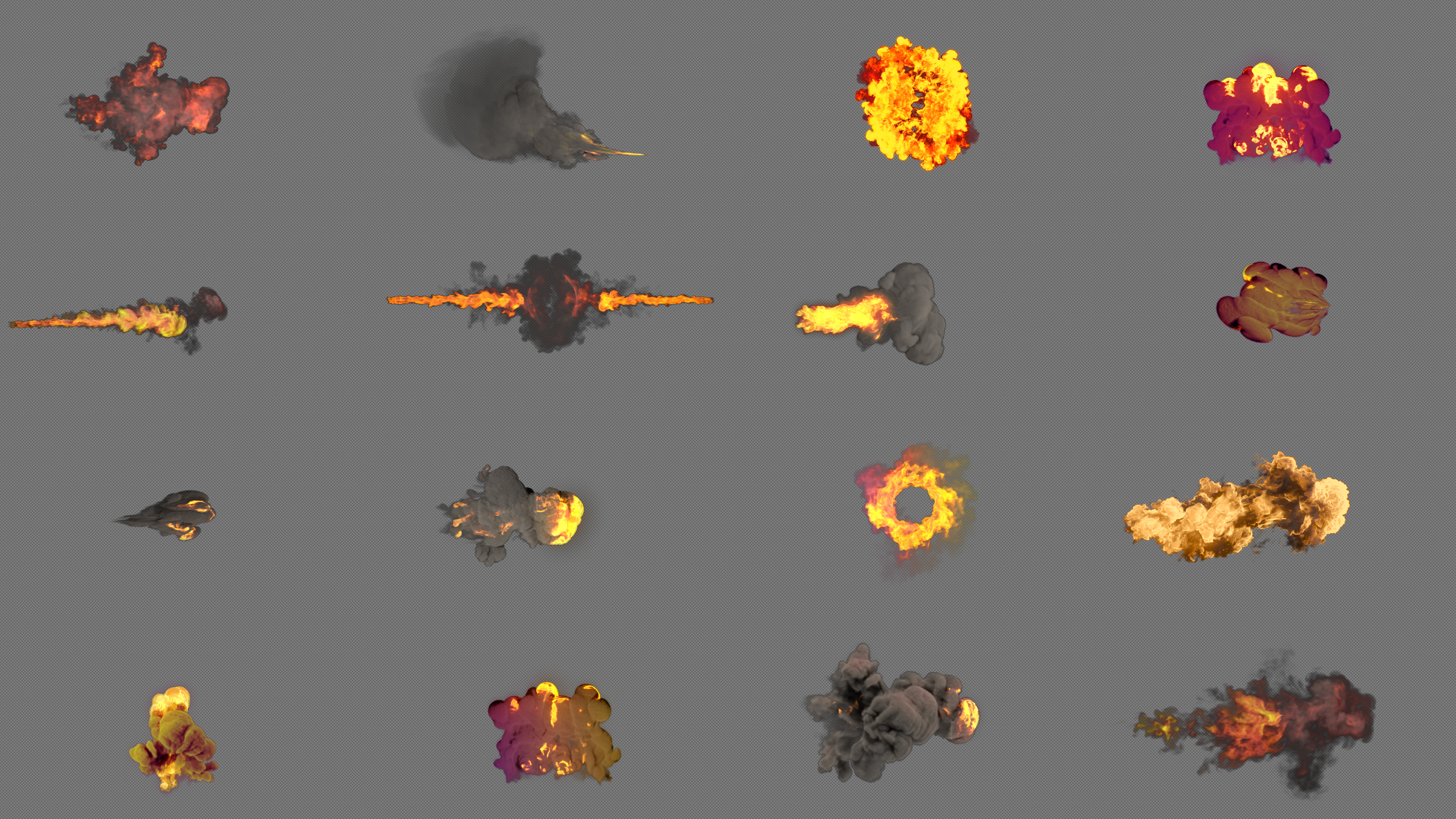 喷火火焰攻击特效20组【带通道】