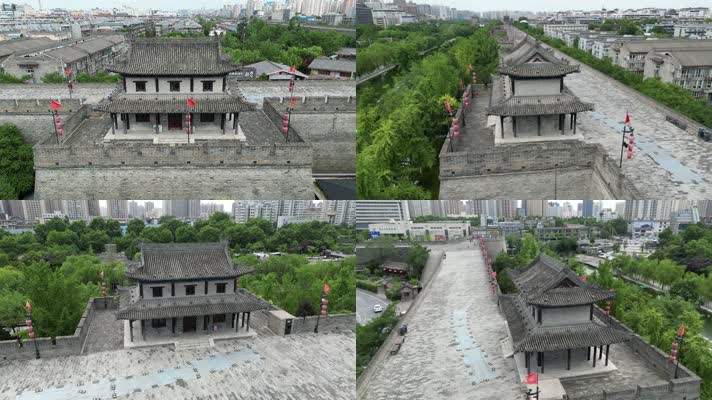 西安古城墙4K航拍01