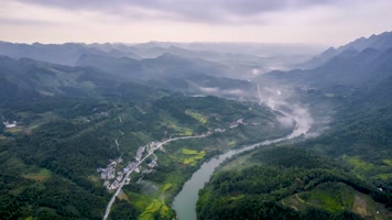 4K延时贵州荔波樟江清晨美景