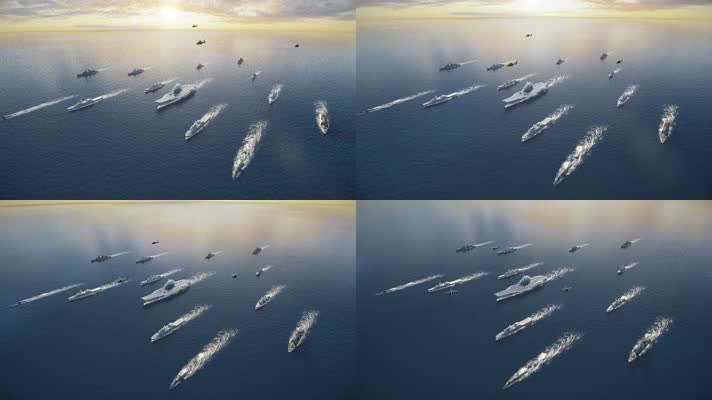 航母舰队视频素材