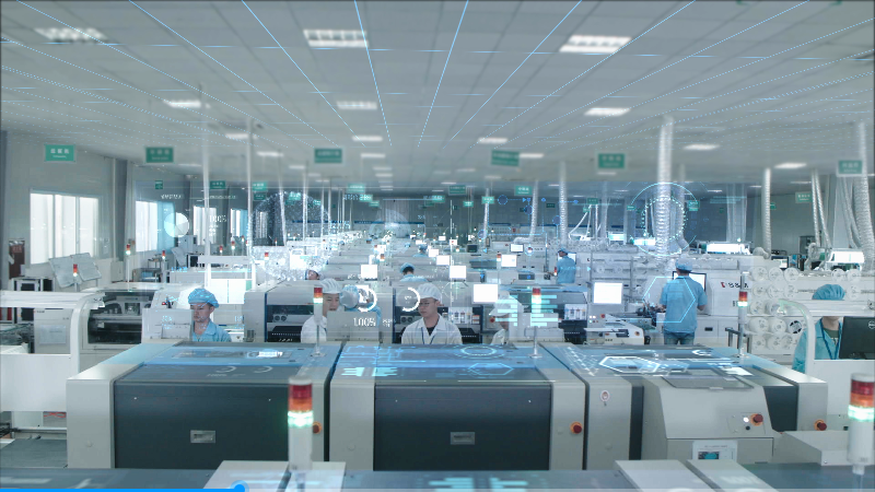 智慧工厂车间 智能科技制造 人才科研