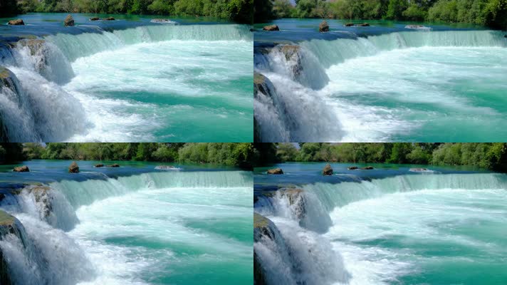水面瀑布河流实拍