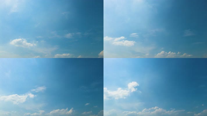 蓝天白云天空延时摄影46