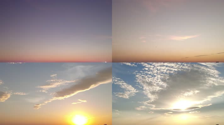 清晨太阳升起延时摄影6