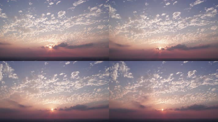 太阳从云层中出现