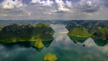 4K延时航拍靖西渠洋湖湖光山色