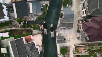 农村田园风光航拍俯拍4K