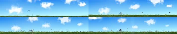 蓝天白云蝴蝶JT22323