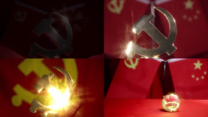 红色文化党徽党章红旗誓词宣誓视频