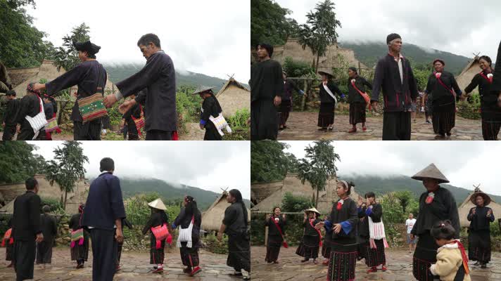 沧源翁丁少数民族佤族载歌载舞节日