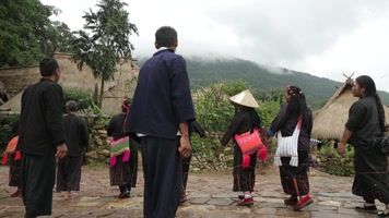 沧源翁丁少数民族佤族载歌载舞节日