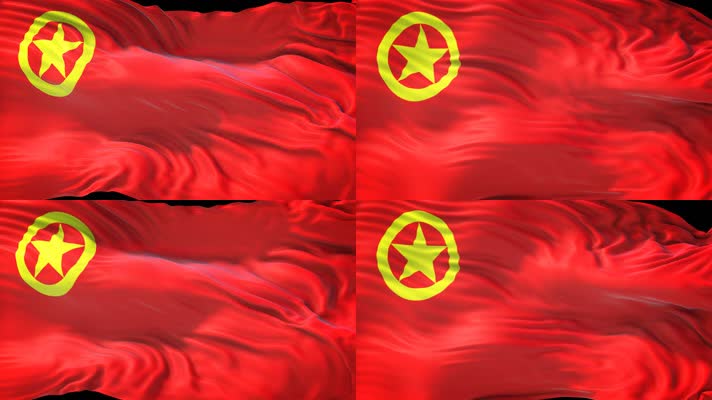 团旗 飘扬 带通道无缝循环