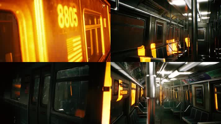 【4K】地铁车厢
