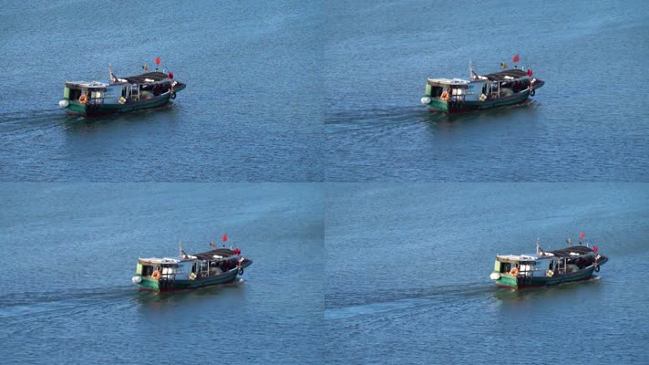 海上航行的渔船