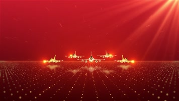 震撼红色战斗机开场国庆片头AE模板