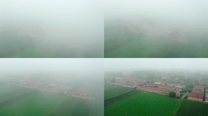 杨官村_V1-0059晨雾中的绿色乡村