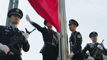 【4K】升旗仪式护旗手仪仗队升旗手