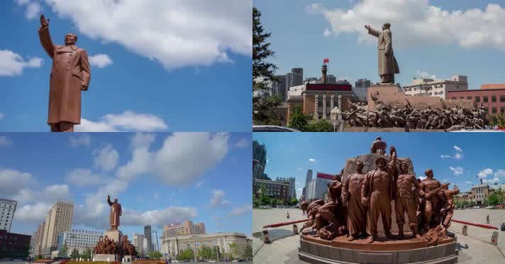 沈阳中山广场红旗广场多角度【合集】