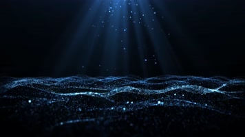 4K蓝色动态梦幻粒子波浪光效背景视频 4K蓝色动态梦幻粒子波浪光效背景视频