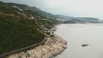 福建霞浦滩涂海上航拍