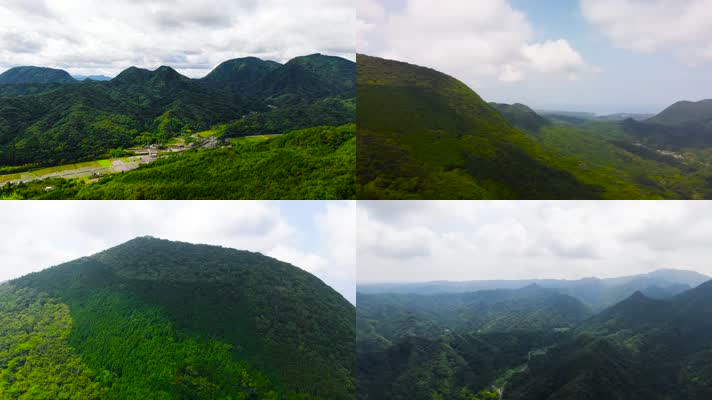 航拍山村山林大山美丽乡村新农村绿水青山