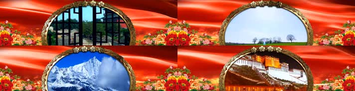 歌曲《不忘初心》宽屏舞台背景AE模板