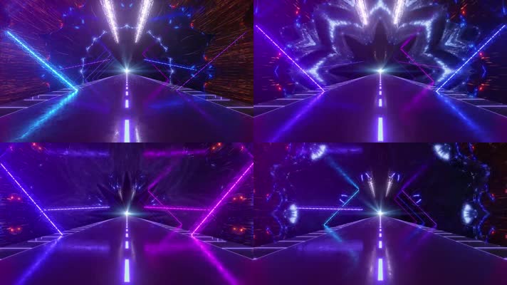 动感道路穿梭舞台背景