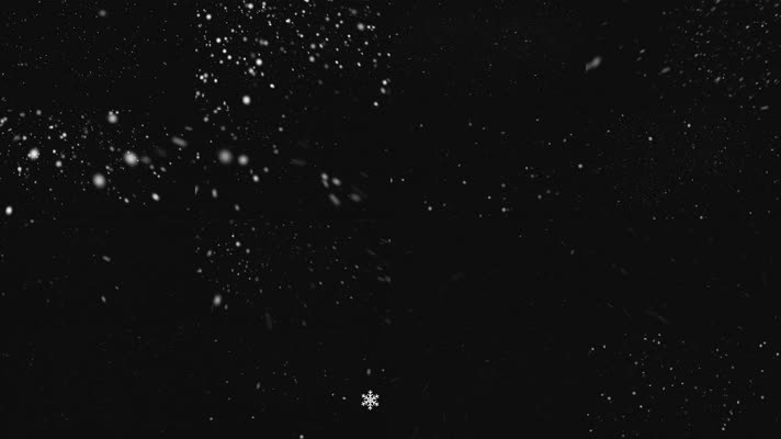 雪花粒子下雪漫天雪花16组【带通道】