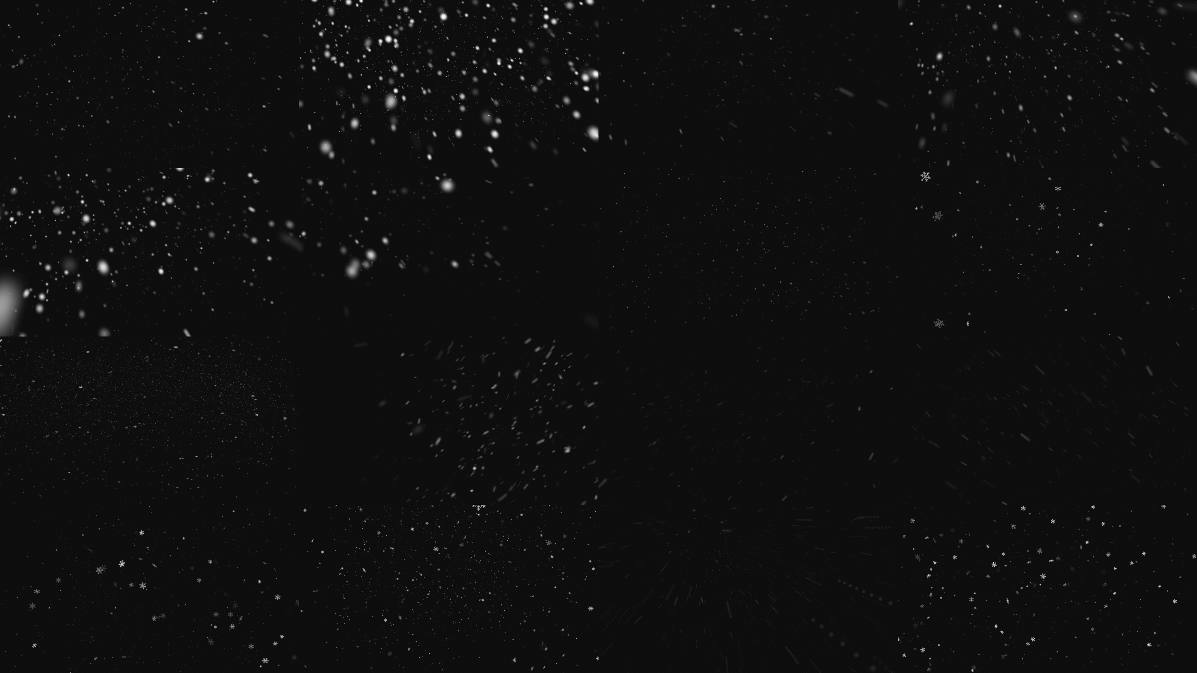 雪花粒子下雪漫天雪花16组【带通道】